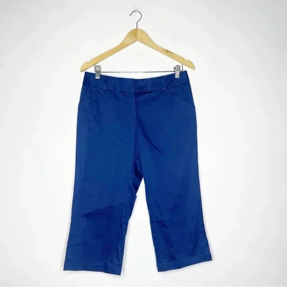Peter Millar Women's Blue Capri Cropped Golf Pants Size 4 NWT - Picture 1 of 5